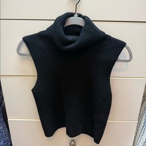 French Connection Black Sleeveless Turtleneck Size XS